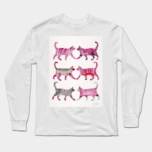 Magenta Cat Collection Long Sleeve T-Shirt